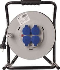 EMOS Venkovní prodlužovací kabel na bubnu 50 m / 4 zásuvky / černý / guma / 230 V / 2,5 mm2 SCH