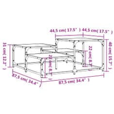 Vidaxl Konferenčný stolík čierny 87,5x87,5x40 cm kompozitné drevo
