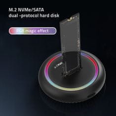 Qoltec Dokovacia stanica SSD M.2 | NVMe | SATA | USB-C | 2TB