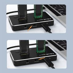 Qoltec Dokovacia stanica SSD M.2 | NVMe | SATA | USB-C | DUAL 2 x 2TB