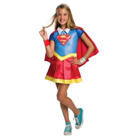 Moveo Detský dc superhrdina dievčenský luxusný kostým supergirl M