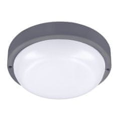Solight LED vonkajšie svietidlo 13W, 910lm, 4000K, IP54, 17cm, kruhové šedé