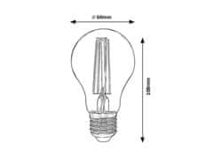Rabalux LED Smart Wifi filament žiarovka A60 1x6W | E27 | 700lm | 3000-6500K | CCT - stmievateľná