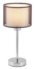 Rabalux ANASTASIA lampička max. 1x60W | E27 - hnedá, chróm