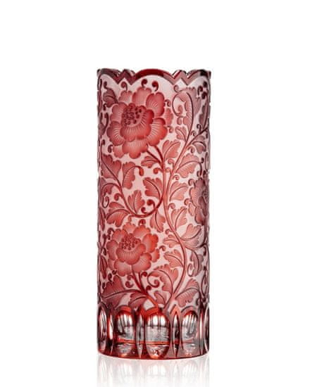 Bohemia Crystal Bohémia Crystal Ručne brúsená váza Blossom Rubín 300mm