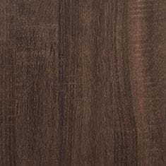 Petromila vidaXL Skrinka s kolieskami hnedý dub 60x22x79 cm kompozitné drevo