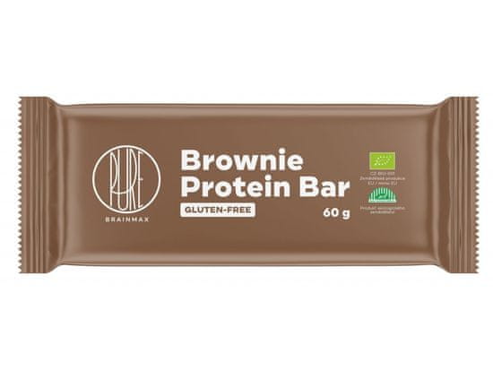 BrainMax Proteínová tyčinka, Brownie, BIO, 60 g