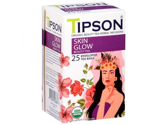 Tipson Tipson Organic Beauty SKIN GLOW zelený čaj vo vreckách 25 x 1,5 g x1