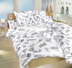 Dadka Obliečky bavlna Agáta fialová na bielom 200x220, 2x70x90 cm