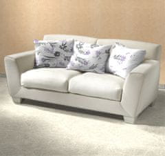 Dadka Obliečky bavlna Agáta fialová na bielom 220x200, 2x70x90 cm