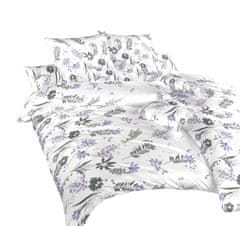Dadka Obliečky bavlna Agáta fialová na bielom 200x220, 2x70x90 cm