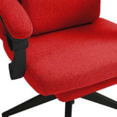 Timeless Tools Kancelárska otočná stolička s opierkou hlavy - červená