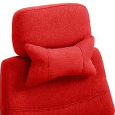 Timeless Tools Kancelárska otočná stolička s opierkou hlavy - červená