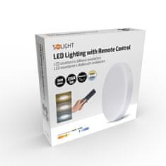 Solight LED osvetlenie LECCE CCT 36W, 2160lm, 30cm, diaľkový ovládač, stmievateľné, biele