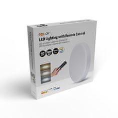 Solight LED osvetlenie LECCE CCT 50W, 3000lm, 40cm, diaľkový ovládač, stmievateľné, biele