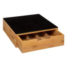 Northix Čierna Úložná krabička z bambusu 