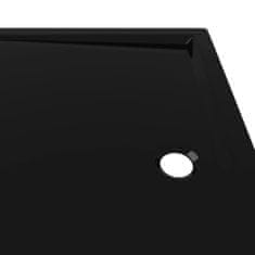 Vidaxl Obdĺžniková sprchová vanička z ABS čierna 80x110 cm
