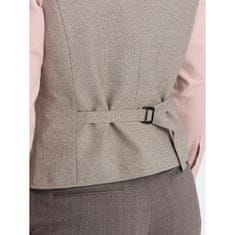 OMBRE Pánska obleková vesta s golierom V3 OM-BLZV-0109 béžová MDN124327 M