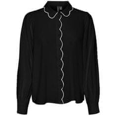 Vero Moda Dámska košeľa VMGIGI Regular Fit 10303039 Black (Veľkosť L)
