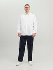 Jack&Jones Plus Pánska košeľa JPRBLACARDIFF Loose Fit 12235157 White (Veľkosť 5XL)