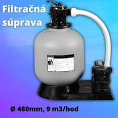 Aquashop Bazénový filtračný set, filtračná technológia, filter a čerpadlo, 9m3/hod