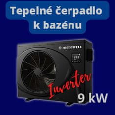 Microwell Tepelné čerpadlo bazénové inverterové, black edition 9kW