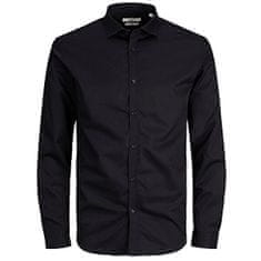 Jack&Jones Plus Pánska košeľa JPRBLACARDIFF Loose Fit 12235157 Black (Veľkosť 3XL)