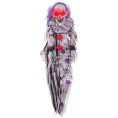 Halloween závesný klaun s animáciami, 110 cm