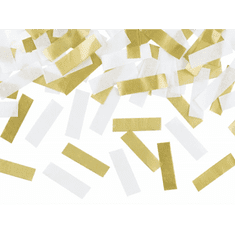 PartyDeco Konfety bielo-zlaté 35cm