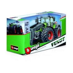 BBurago Kovový traktor Bburago s nakladačom Fendt 1050 Vario/New Holland