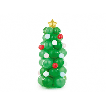 PartyDeco Balónová girlanda Vianočný stromček, 65x161cm