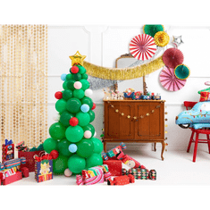 PartyDeco Balónová girlanda Vianočný stromček, 65x161cm