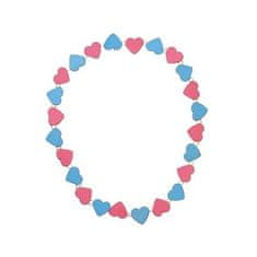 DETOA Detský náhrdelník srdiečka ružovo modré