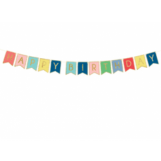 PartyDeco Banner Happy Birthday, mix 15x175cm