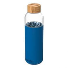 QUOKKA FLOW: WATER FLOWERS- Sklenená fľaša so silikónovým povrchom