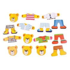 Bigjigs Toys Puzzle oblečenie - Medvedí rodinka
