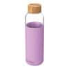 QUOKKA FLOW: LILAC- Sklenená fľaša so silikónovým povrchom