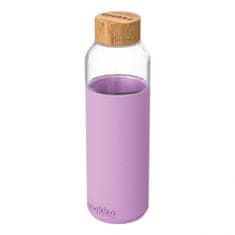 QUOKKA FLOW: LILAC- Sklenená fľaša so silikónovým povrchom
