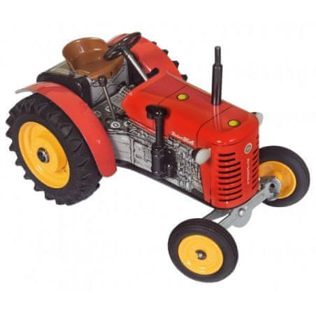 KOVAP Traktor Zetor 25A, kovový na kľúčik, červený 15 cm