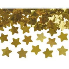 PartyDeco Konfety v tube - hviezdy, zlaté 80cm