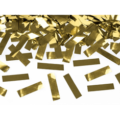 PartyDeco Konfety v tube – zlaté, 80cm