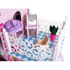 JOKOMISIADA Drevený domček pre bábiky 90 cm, so šmýkačkou a výťahom