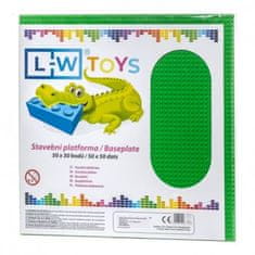 L-W Toys Veľká podložka na stavanie 50x50, zelená