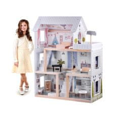 JOKOMISIADA Drevený domček pre bábiky v štýle Boho + LED osvetlenie