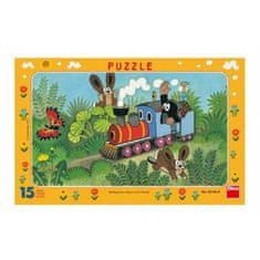 DINO Puzzle doskové Krtko a lokomotíva