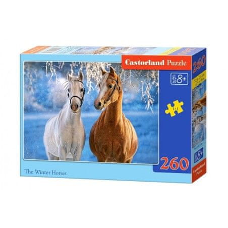 Castorland Puzzle Zimné kone, 260 dielikov
