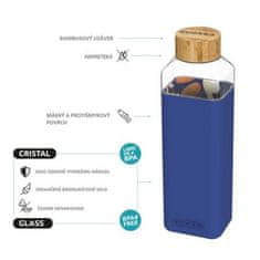 QUOKKA STORM: ABSTRACT GARDEN- Sklenená fľaša so silikónovým povrchom