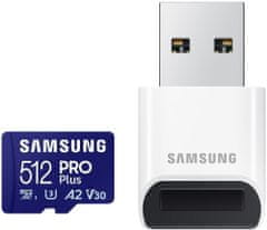 SAMSUNG PRO Plus microSDXC 512GB + USB adaptér (MB-MD512SB/WW)