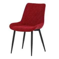 Autronic Jedálenská stolička, červená látka, čierny kov