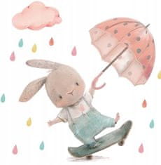 Tulimi Dekorácia na stenu - Zajačik s dáždnikom